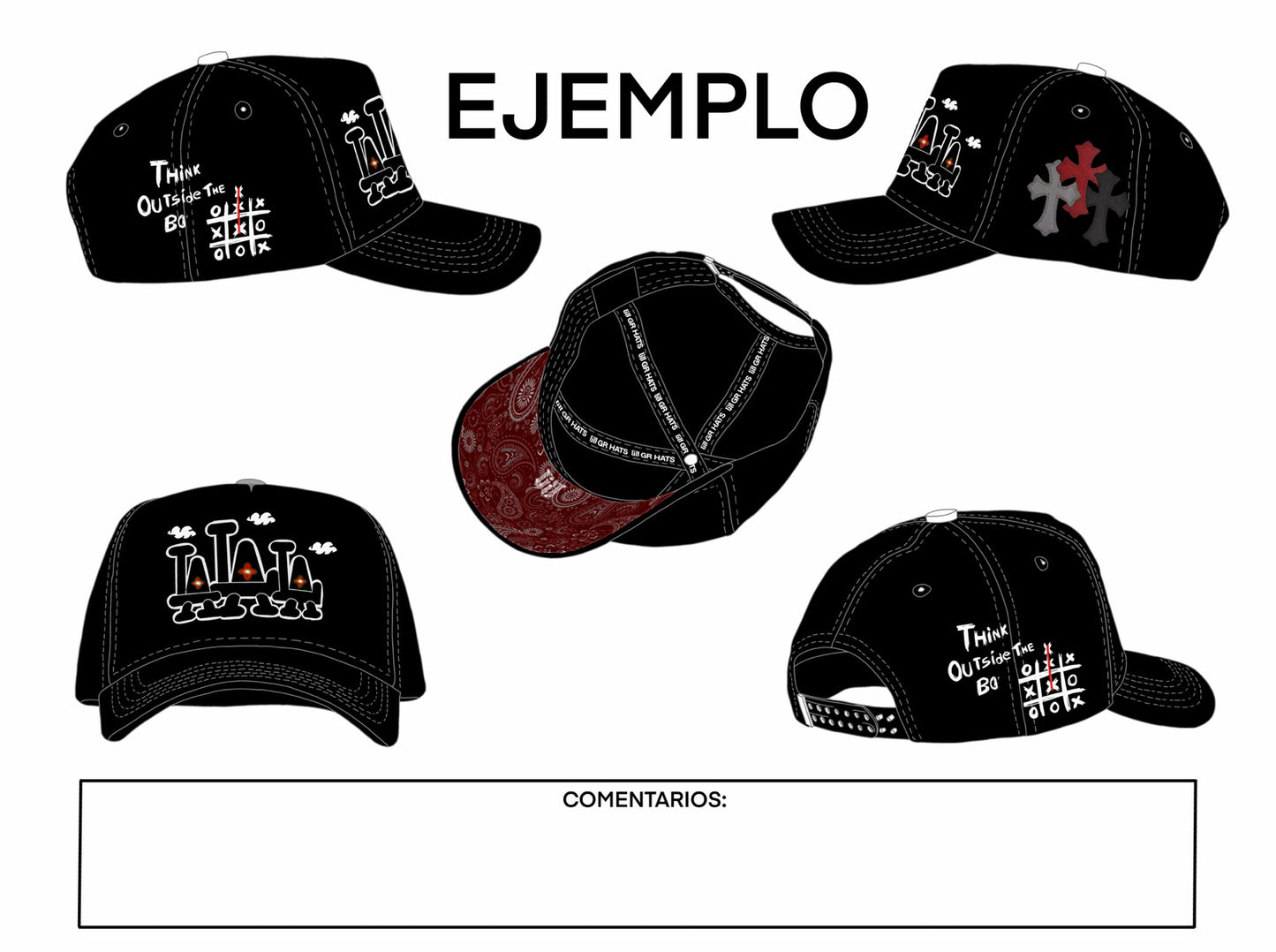 Plantillas de gorras en 2D (PROCREATE)