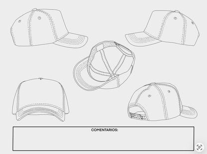 Plantillas de gorras en 2D (PROCREATE)